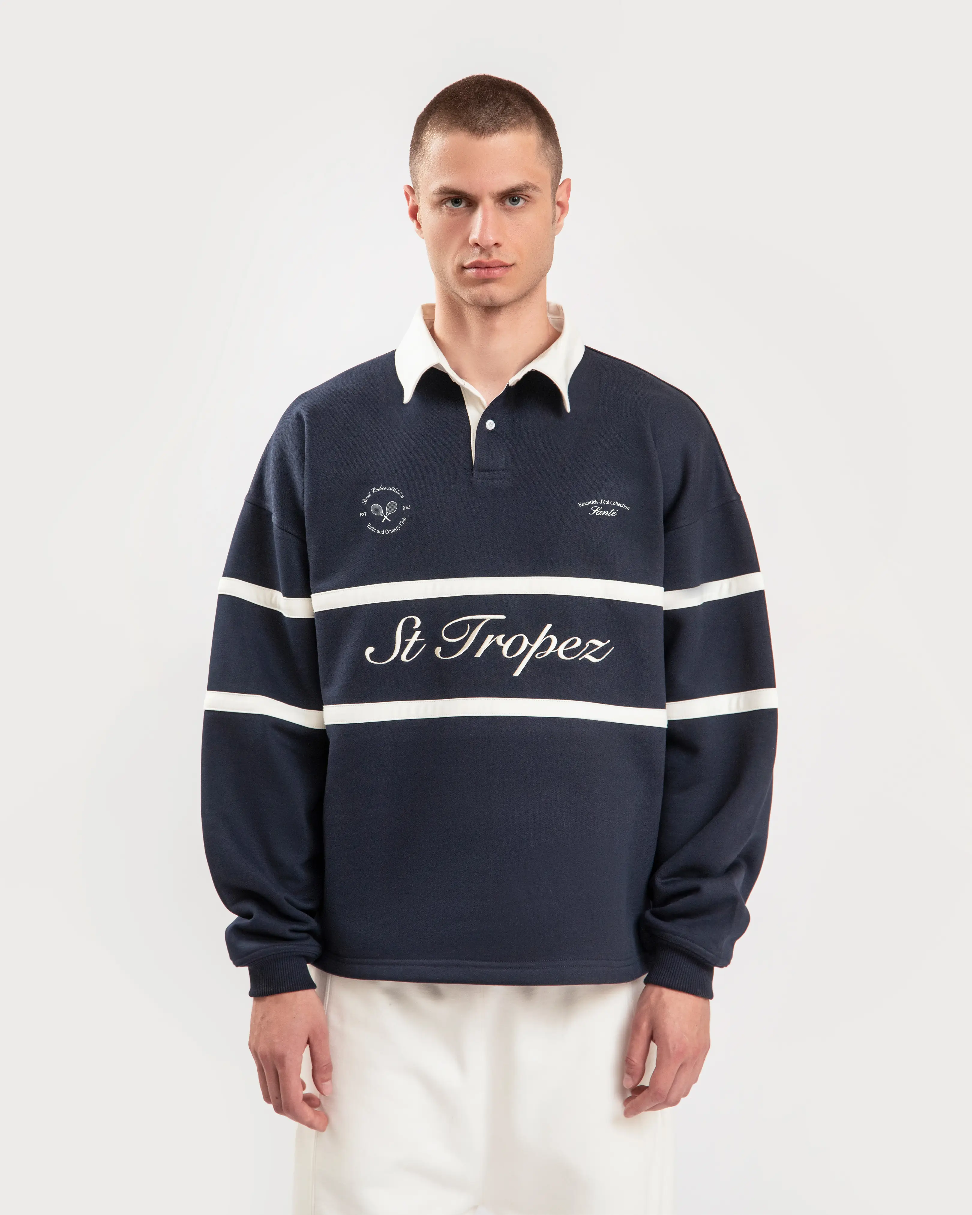 St Tropez Long Sleeve Polo - Image 3
